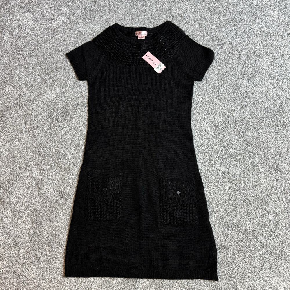 Vintage Y2K Sweater Dress Size 14 Grunge Minimalist Cozy Layering Knee Length
